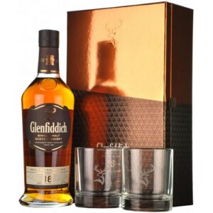 Glenfiddich 18 years 2 стакана 0.7L