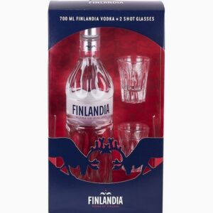 Finlandia двумя рюмками в подарочной упаковке 0.7L